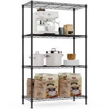M MZG 1000 lbs Storage Shelving Steel Heavy Duty 4-Tier Utility Shelving Unit St