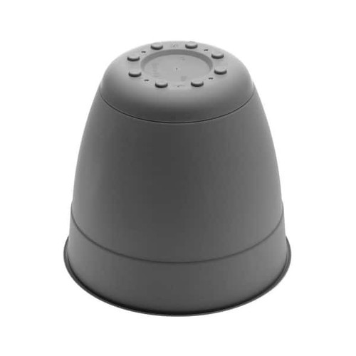 Dayton 12 in. Charcoal Plastic Round Indoor/Outdoor Planter with Saucer - Picture 4 of 5