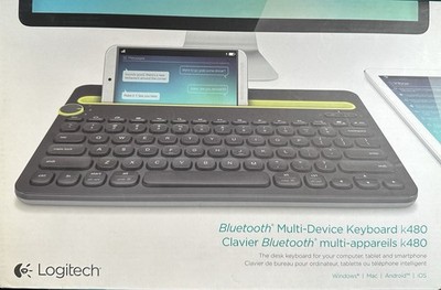 Logitech - K480 Ten Keyless  (TKL) Bluetooth Membrane Multidevice Keyboard NEW