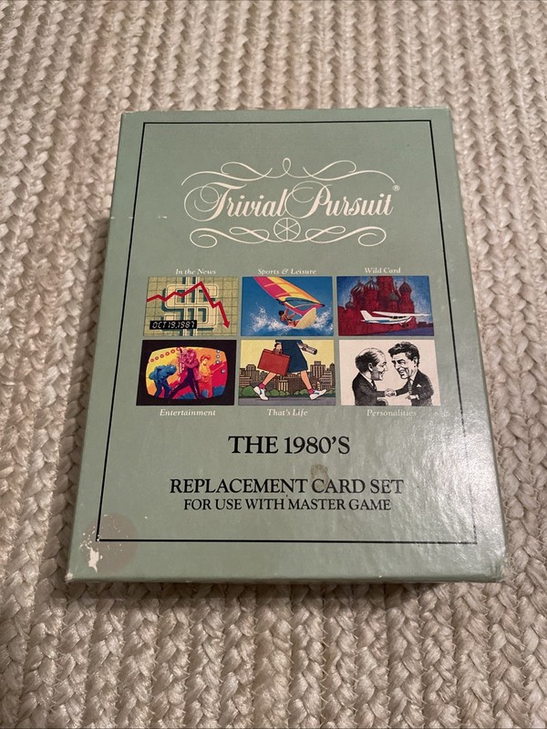 Trivial Pursuit 1980’s Replacement Card Set Masters Game