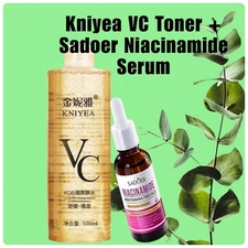 KNIYEA VC Soothing Toner 500ml + SADOER Niacinamide Serum 30ml