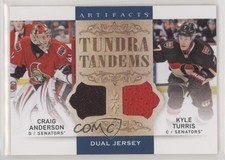 2014-15 Artifacts Tundra Tandems Blue Dual Jersey Craig Anderson Kyle Turris 9z6