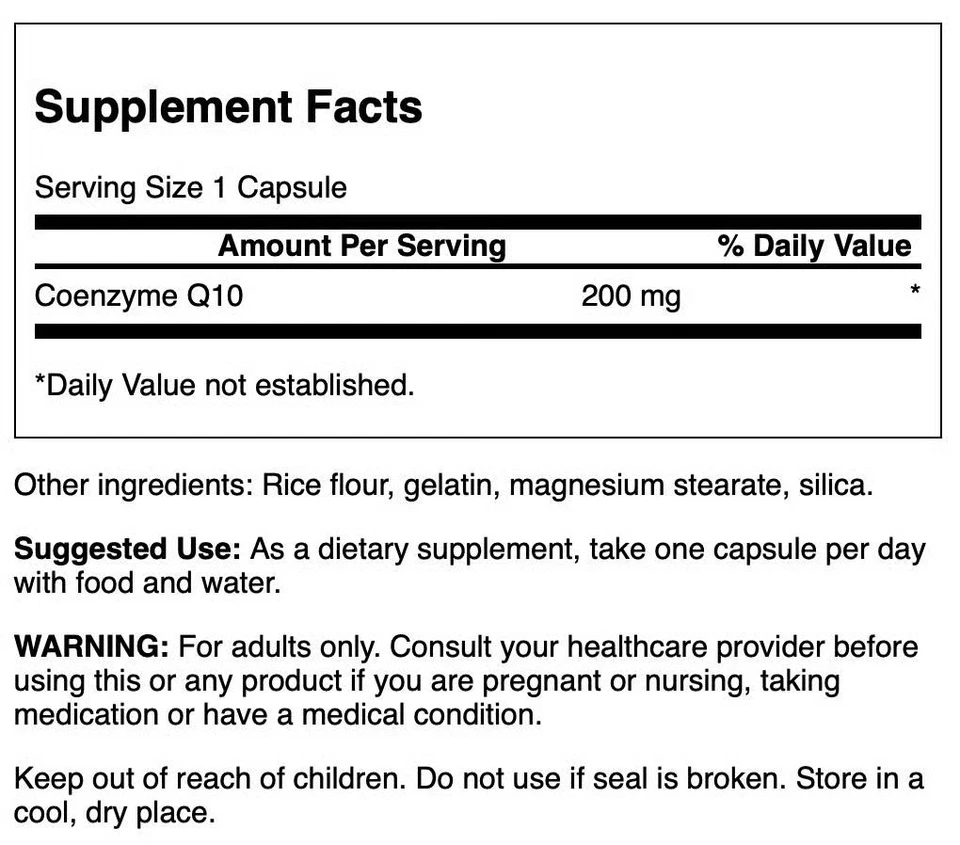 Swanson CoQ10 cápsulas, 200 mg, 90 unidades - Imagem 2 de 4