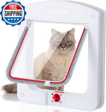 Pet Door for Cats and Dog Cat Flap Door Interior Exterior Cat Weatherproof...