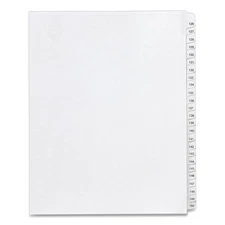 Avery 1706 Preprinted Legal Exhibit Side Tab Index Dividers - WHT (25-Pc/ST) New