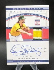 2020 National Treasures Dennis Eckersley Hall of Fame Material Signatures # /5