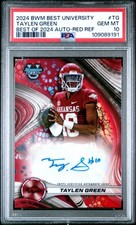 2024 BOWMAN BEST UNIVERSITY BEST OF 2024 AUTOS #TG TAYLEN GREEN 5/10 PSA 10