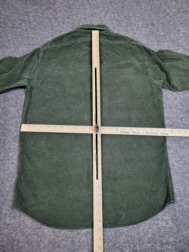 Vintage 90er Polo Ralph Lauren Herren Gr. M Hemd Grün Cord Patch Button Down - Bild 10 von 14