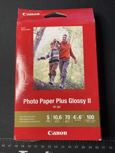 Canon Photo Paper Plus Glossy II PP-301 4x6 Inkjet Photo Paper 100 Sheets - 第 1/2 張圖片