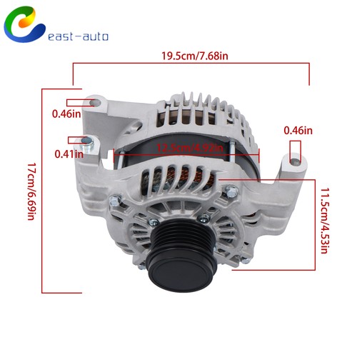 For Jeep Renegade Alternator L4 2.4L 2015 2016 2017 2018 2019 2020 2021 - Picture 6 of 10