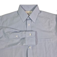 Roundtree Yorke Gold Label Men Shirt Size 15.5 33 Blue Poplin Slim Fit NWT 43