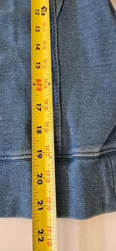 7 for All Mankind Shoulder Flap Sweatshirt in Washed Indigo SZbSmall Retail $96 - Picture 7 of 8