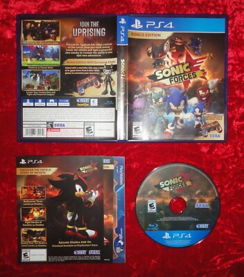 SONIC FORCES BONUS EDITION (2017) for PS4 PlayStation 4 *COMPLETE* with Stickers