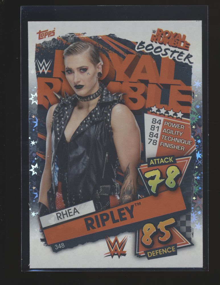 2021 Topps WWE Slam Attax Rhea Ripley Foil Booster #348