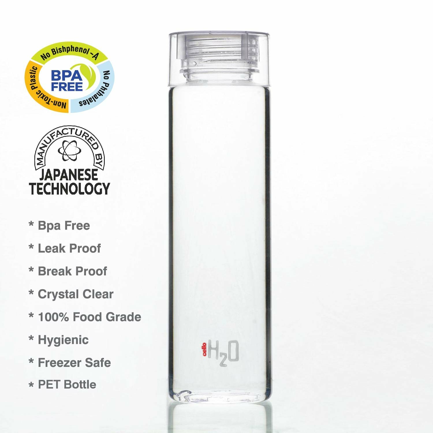 Plastic Fridge Refrigerator Water Bottle Set- 3 pieces, 1 L, Clear, BPA  Free