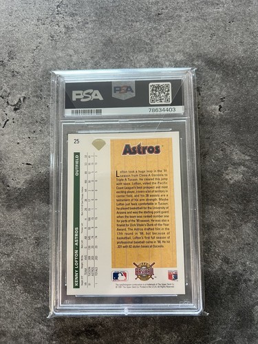 Upper Deck Gold Hologram 1992 Kenny Lofton #25 PSA 9 novato - Imagen 2 de 2