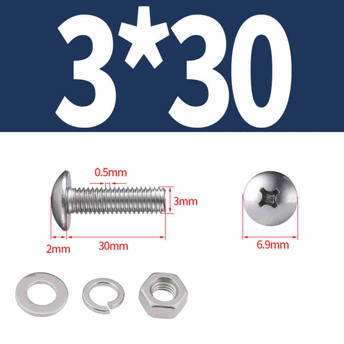 Pernos de cabeza de braguero Phillips con arandela y tuerca hexagonal tornillo de cabeza de sartén de acero inoxidable 304 - Imagen 42 de 109