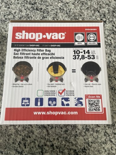 Shop Vac - HEPA-Starter Kit - SV5430083 - passt 10 - 14 Gallonen Staubsauger - NEU im Karton - Bild 2 von 2