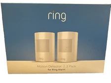 2 Pack Set Ring Alarm Motion Sensors Detectors White for Ring Alarm Brand New