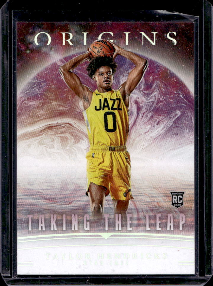 2023-24 Panini Origins Taylor Hendricks Taking The Leap Rookie RC #16 Jazz