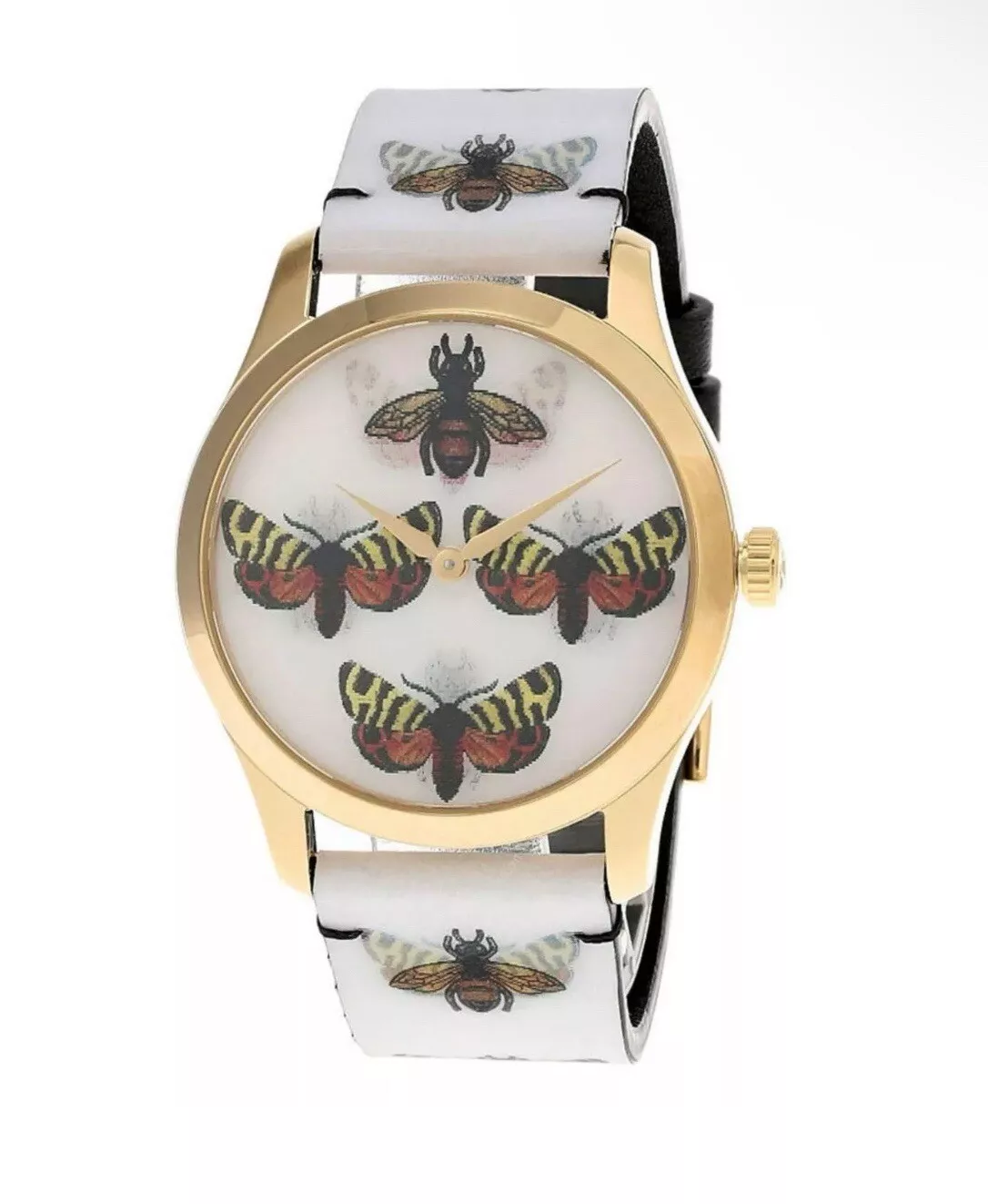 Montre à quartz femme Gucci G Timeless YA1264109 cadran blanc neuve