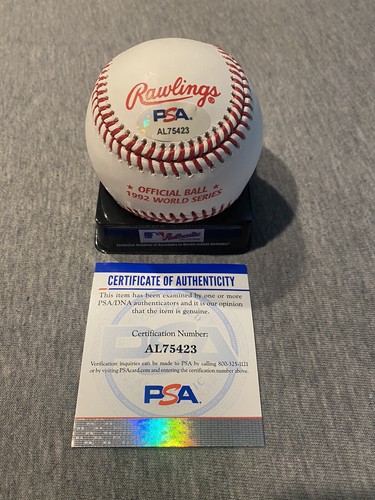 TORONTO BLUE JAYS- PAT BORDERS AUTOGRAPH 1992 WORLD SERIES BASEBALL PSA AL75423 - Picture 2 of 2