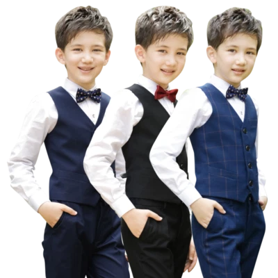 Junge Festanzug Weste Set Kinder Anzüge,Hochzeit Kommunion Kinderanzug 4tlg - Bild 1 von 4