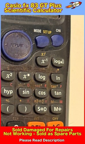 Casio fx 83 GT Plus Scientific Calculator Damaged Not Working For Spare Parts - Picture 8 of 17