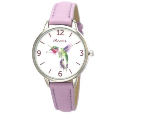 Ravel Damski skórzany zegarek z paskiem na koliber - RF010 dostępny w wielu kolorach - Zdjęcie 1 z 1