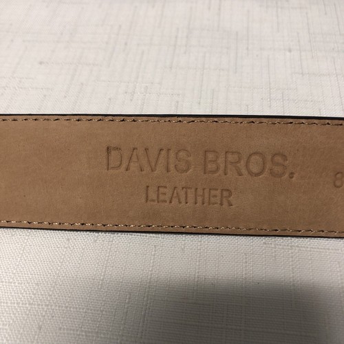 Davis Brothers Brown Leather Croc Print Men's Belt Size 44~ New With Tags - Picture 6 of 9