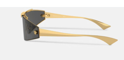 Versace Maxi Medusa Horizon Sunglasses. Gold Frame Lenses Black | eBay