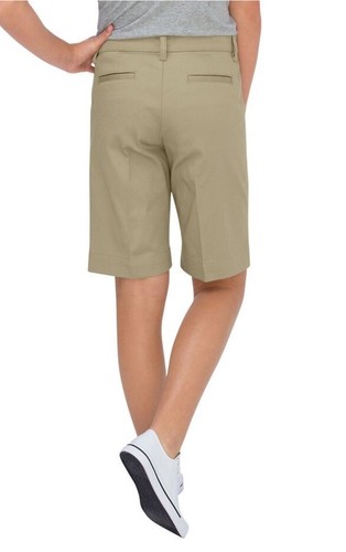 Girl’s Dickies Stretch Bermuda Classic Fit Khaki Shorts Size 16 Twill•NWT - Picture 2 of 6