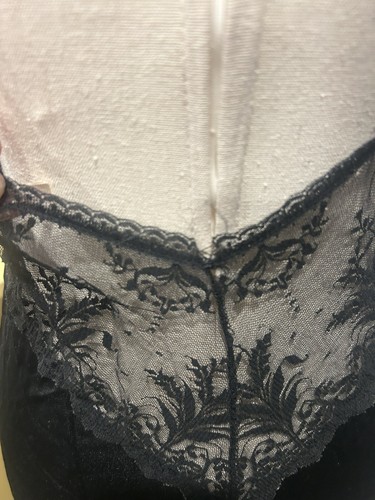 Pandora 70's long Elegant black vintage nightgown negligee lingerie Sexy Med - Picture 8 of 13