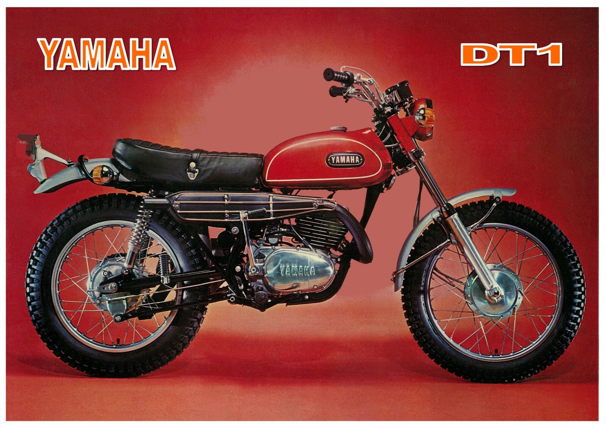 YAMAHA Poster DT1 DT1-F 1971 250cc Trail Superb Suitable to Frame