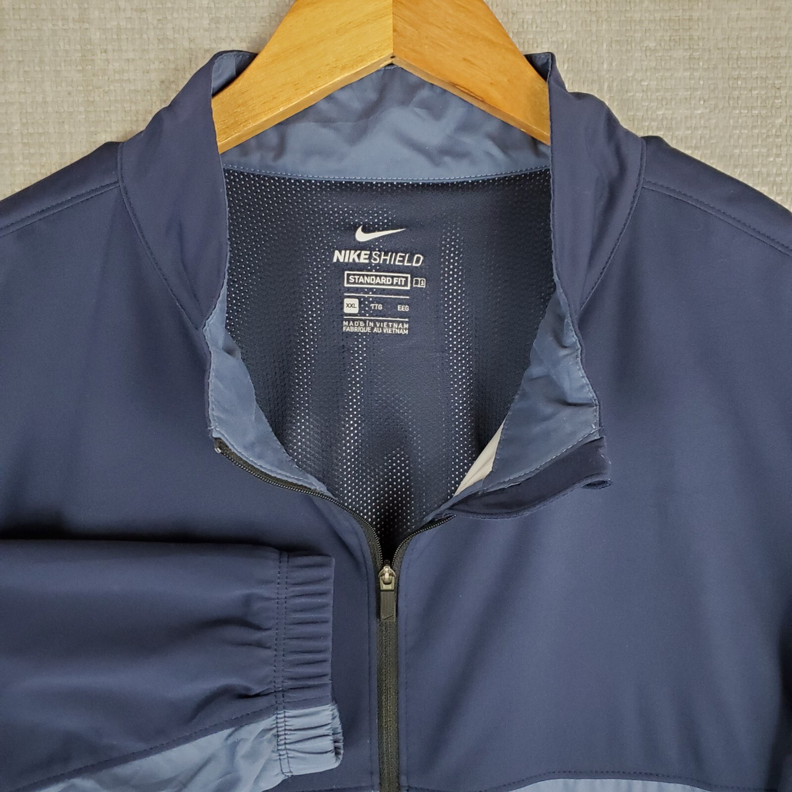 SACAI X NIKE NIKE SHIELD taglia 2XL giacca a vento uomo 1 2 zip resistente alle intemperie blu golf