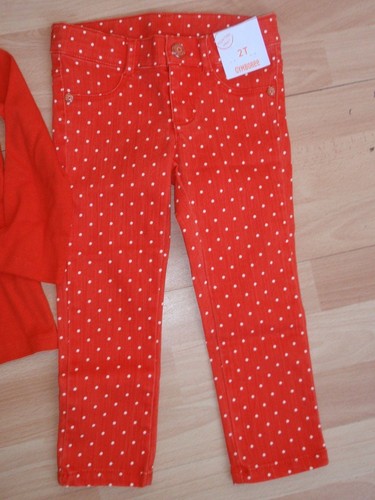 NWT GIRLS GYMBOREE SZ 2T KITTY SHIRT, ORANGE PANTS PREP PERFECT - Picture 4 of 5
