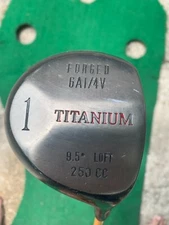Forged 6AI/4V Titanium 9.5 Loft 250CC 1 Fairway Wood/Driver ProForce 65 Gold