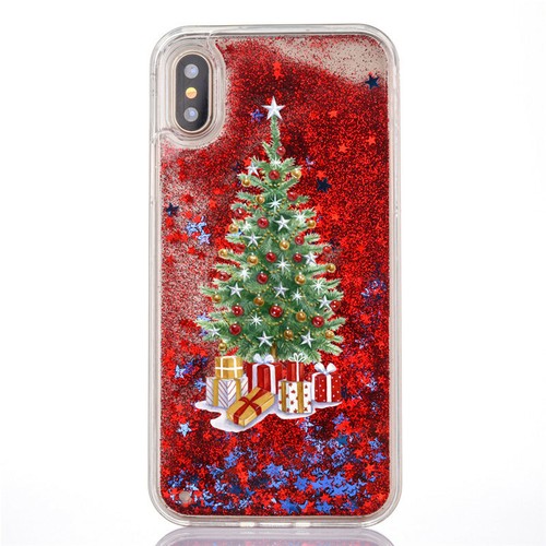 Christmas Quicksand Glitter Liquid Hard Phone Case Cover iPhone X 6 6S 7 8 Plus - Picture 4 of 12
