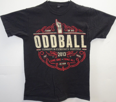 Oddball Comedy & Curiosity Festival 2013 Tour Dates 2 Sided T Shirt Medium Black
