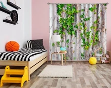 3D Green Vine ZHUA3317 Photo Curtain Window Blockout Fabric Amy 2023