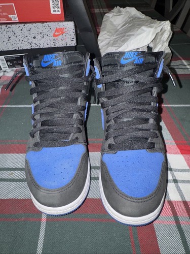 Nike Air Jordan 1 Retro Schnürschuh Sportschuh Jungen Größe 6 FD1437-042 blau weiß - Bild 3 von 9