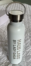 Lot of 10 - Haus Labs Makeup By Lady Gaga Insulated Water Bottle White Aluminum