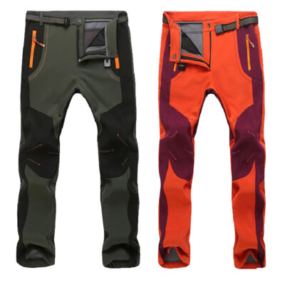 Herren Outdoor Wanderhose Wasserdicht Softshellhose Winter Warm