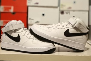 Nike Air Force 1 Mid Id By You Custom White Black Shoes Men S 10 Aq3776 994 Ebay