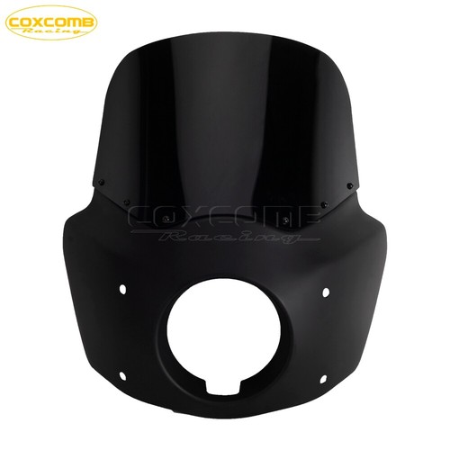 Black Headlight Fairing 11'' 3-Color Windshield w/ Mount Kit For Low Rider S 114 - Picture 13 of 15