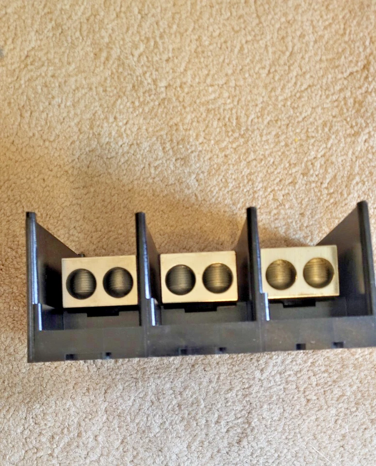 Shawmut 69123 блок распределения питания 3-полюсный двойной 350MCM ушки 600V - новый - Изображение 4 из 4