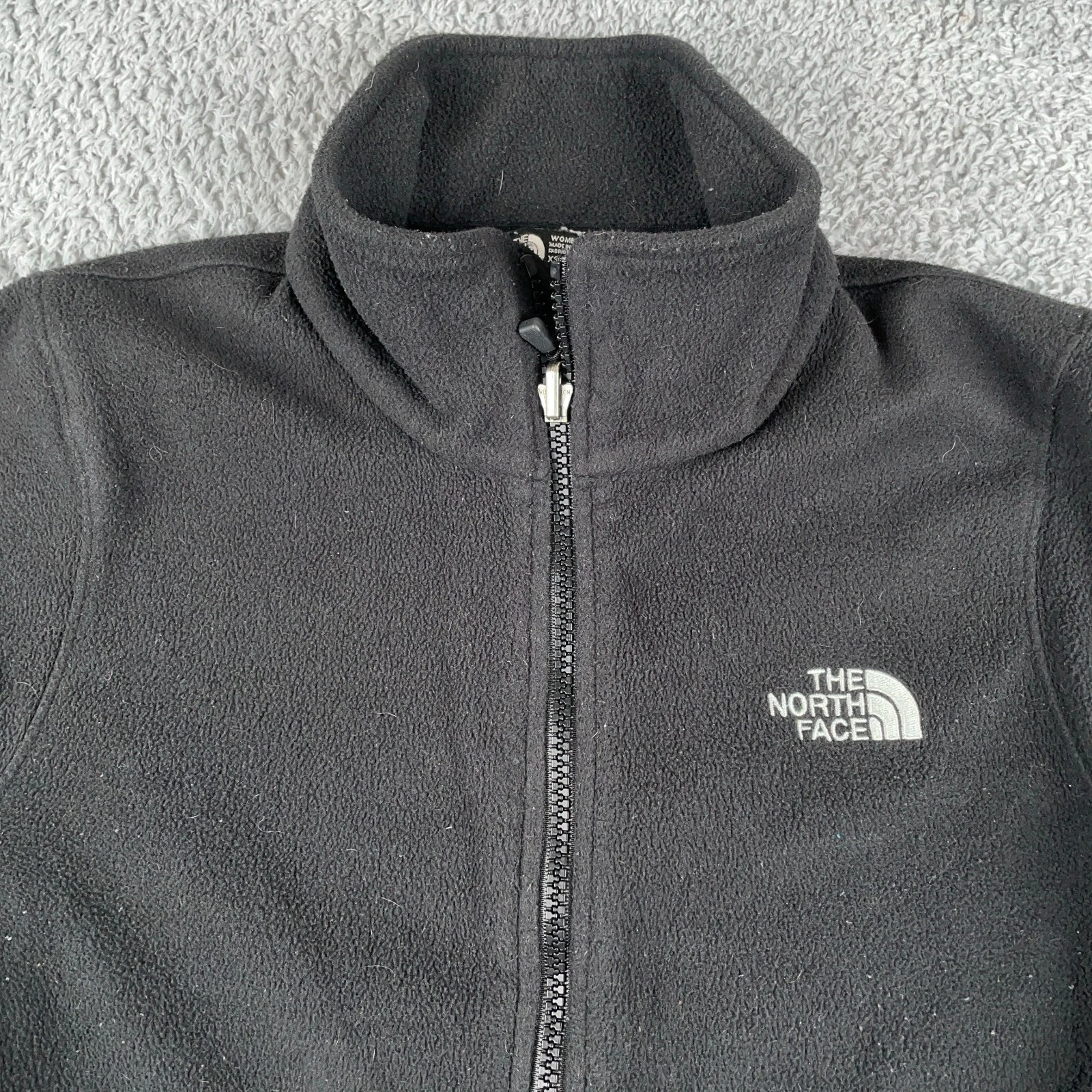 north-face fleece full zip hiking outdoor running jacket
