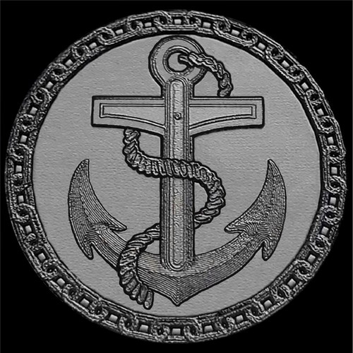 Anchor Engraved Black Band for Garmin D2 Mach 1 Pro & Instinct 3 50mm, 2X, B-AN1 - Picture 2 of 13