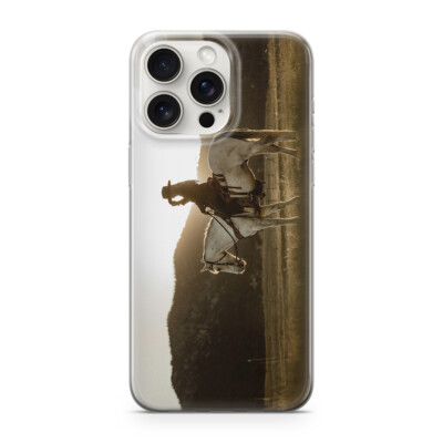 Handy Hülle Transparent iphone 14 PRO MAX Ausritt Schimmel Pferd cool M90