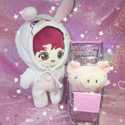 20cm/8'' KPOP Bangtan Boy JUNGKOOK Plush Rabbit Kookie Doll Toy with